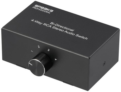 SpeaKa Professional 1+4 port RCA audio switch Audio csatlakozóval
