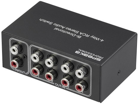 SpeaKa Professional 1+4 port RCA audio switch Audio csatlakozóval 2. kép