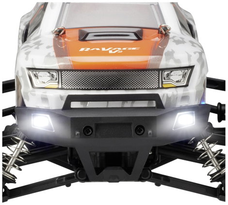 Reely RaVage 4x4 V2 Narancs/fehér Brushed 1:16 RC modellautó Elektro Monstertruck 4WD RtR 2,4 GHz Ak 6. kép