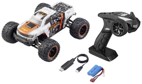 Reely RaVage 4x4 V2 Narancs/fehér Brushed 1:16 RC modellautó Elektro Monstertruck 4WD RtR 2,4 GHz Ak 9. kép