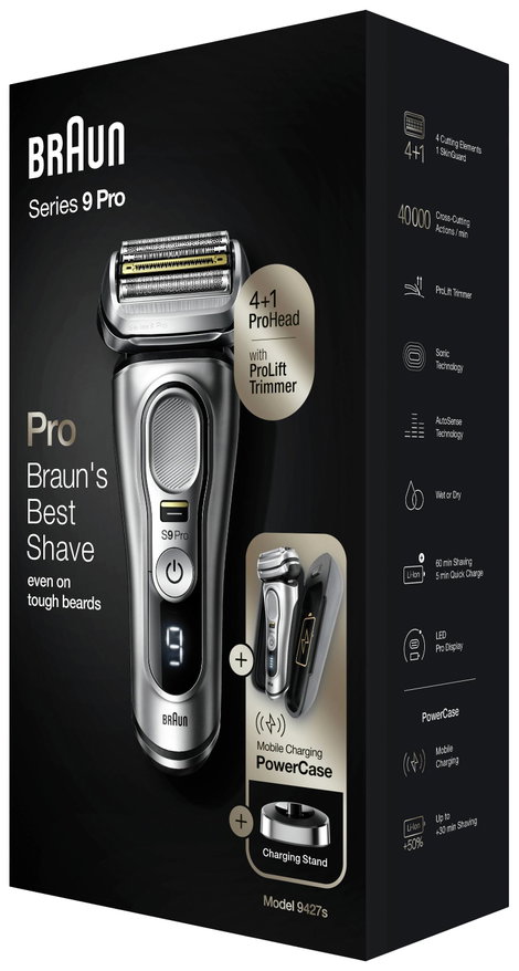 Braun Series 9 9427s Fólia borotva Ezüst 4. kép