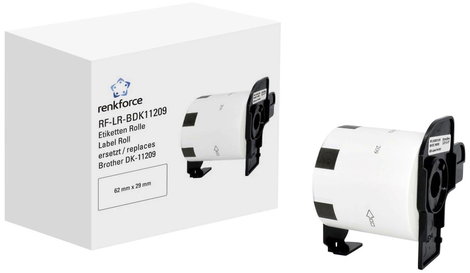 Renkforce Etikett tekercs 62 x 29 mm Papír Fehér 800 db Általános RF-6027500 Cím etikett