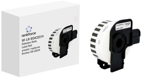 Renkforce Etikett szalag 12 mm x 30.48 m Papír Fehér 30.48 m Általános RF-6027528 Univerzális etiket
