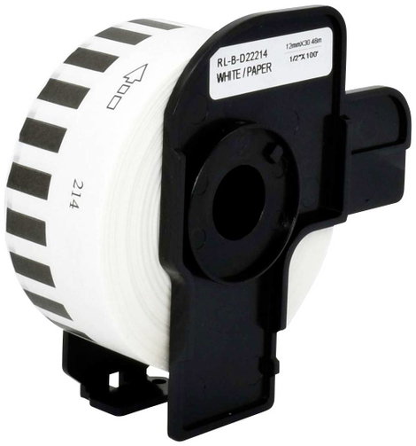 Renkforce Etikett szalag 12 mm x 30.48 m Papír Fehér 30.48 m Általános RF-6027528 Univerzális etiket 2. kép