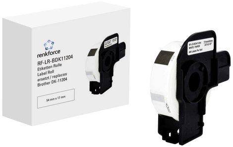 Renkforce Etikett tekercs 54 x 17 mm Papír Fehér 400 db Általános RF-6027496 Univerzális etikett