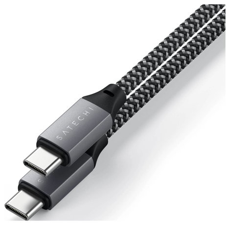 Satechi USB C kábel USB 3.2 Gen2 (USB 3.1 Gen2) USB-C® dugó 0.25 m Antracit ST-TCC10M 4. kép