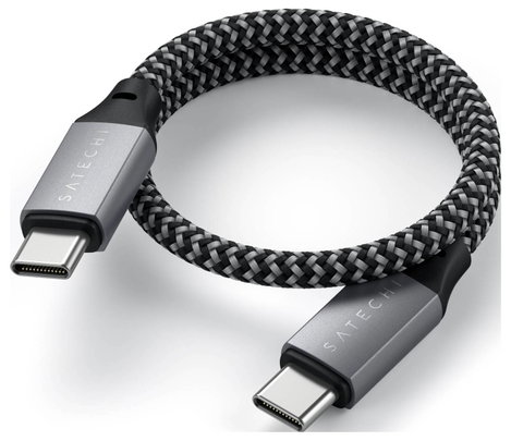 Satechi USB C kábel USB 3.2 Gen2 (USB 3.1 Gen2) USB-C® dugó 0.25 m Antracit ST-TCC10M 5. kép