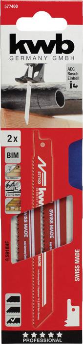kwb 577400 Szablyafűrészlapok, fémmegmunkálás, bifém, durva 2 db 2. kép
