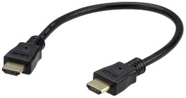 ATEN HDMI Csatlakozókábel HDMI-A dugó, HDMI-A dugó 0.30 m Fekete 2L-7DA3H 4K UHD HDMI kábel
