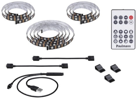 Paulmann TV Strips 65 Zoll 78881 LED csík alap készlet USB csatlakozóval 5 V 2.4 m RGB 1 készlet