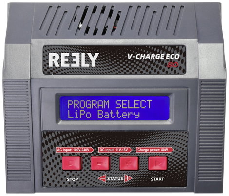 Reely V-Charger ECO 80 Modell multifunkciós töltő 100 V, 240 V, 12 V 10 A Ólom, NiMH, NiCd, LiPolime 3. kép