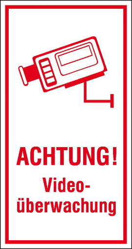 SafetyMarking 51.G5035 Figyelmeztető tábla Videó felügyelet Alumínium (Sz x Ma) 80 mm x 150 mm 1 db