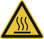 Figyelmeztető tábla Forró felület Alumínium 100 mm ISO 7010 SafetyMarking 11.0326 1 db bélyegkép