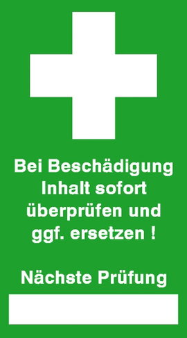 SafetyMarking 30.0975 Biztonsági pecsét Bei Beschädigung Inhalt sofort überprüfen Zöld Öntapadó fóli