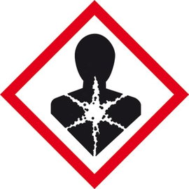 SafetyMarking 21.B1031 GHS veszély piktogramm 08 Veszély az egészség Öntapadó fólia (Sz x Ma) 100 mm