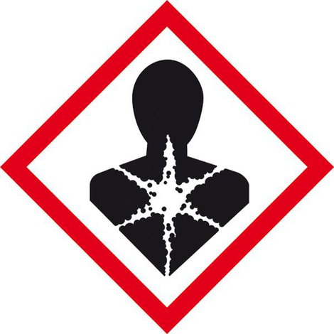 SafetyMarking 21.B1031 GHS veszély piktogramm 08 Veszély az egészség Öntapadó fólia (Sz x Ma) 100 mm