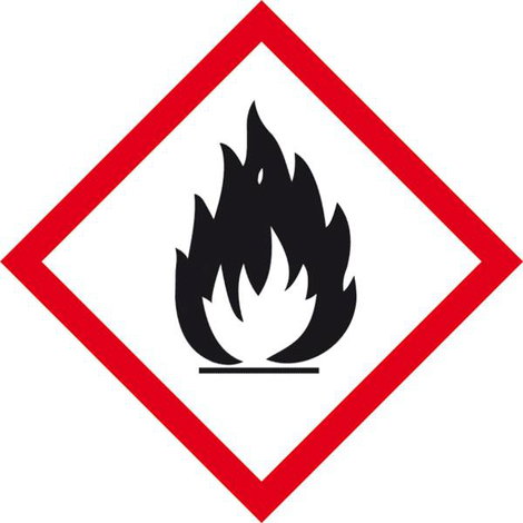 SafetyMarking 21.B1013 GHS veszély piktogramm 02 Láng Öntapadó fólia (Sz x Ma) 100 mm x 100 mm 1 db