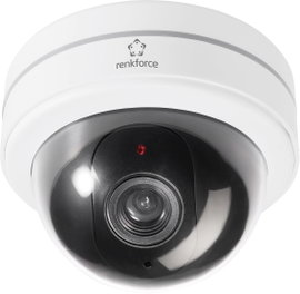 Dóm álkamera villogó LED-del, 3 V, 126 mm, Dummy Dome