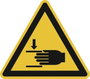 Figyelmeztető tábla Kézsérülés veszélye Öntapadó fólia 50 mm ISO 7010 SafetyMarking 30.0372 10 db bélyegkép