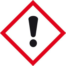 SafetyMarking 21.B1028 GHS veszély piktogramm 07 Felkiáltójel, Távolság tartása Öntapadó fólia (Sz x