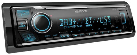 Kenwood KMMBT508DAB Autórádió DAB + tuner, Kormány távirányító csatlakozó, Bluetooth kihangosító