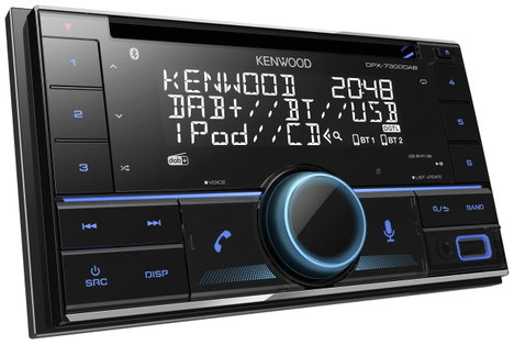 Kenwood DPX-7300DAB Dupla DIN autórádió Kormány távirányító csatlakozó, DAB + tuner