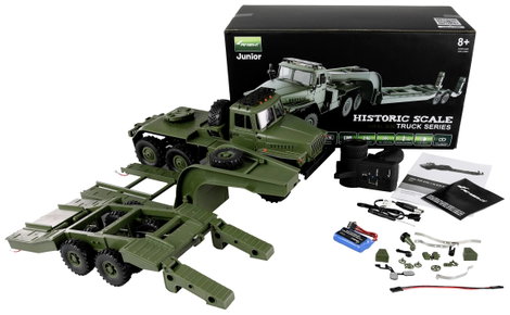 Amewi 22671 Ural B36 1:16 Elektro RC modell teherautó RtR Akkuval és töltőkábellel, Előre lakkozva,  6. kép