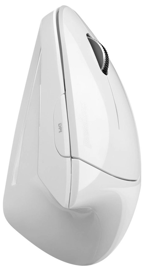 Perixx PERIMICE-813 W Ergonomikus egér Rádiójel vezérlésű, Bluetooth™ Fehér 2. kép