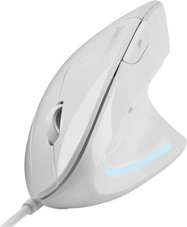 Perixx PERIMICE-513 W Ergonomikus egér Vezetékes Optikai Fehér 6 Gombok 1600 dpi
