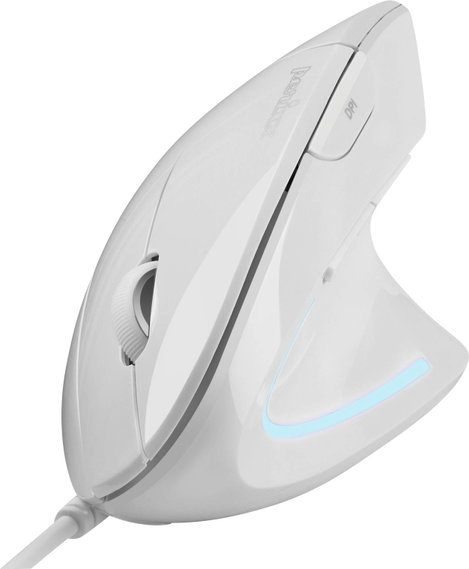 Perixx PERIMICE-513 W Ergonomikus egér Vezetékes Optikai Fehér 6 Gombok 1600 dpi