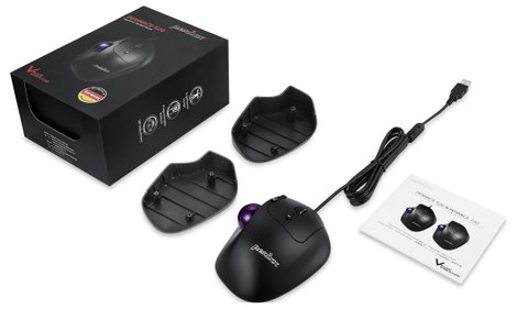 Perixx PERIMICE-520 Ergonomikus egér Vezetékes Fekete 8 Gombok 2 dpi Trackball-lal 7. kép