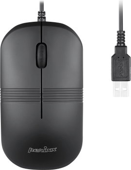 Perixx PERIMICE-503 B WLAN egér Vezetékes Optikai Fekete 1600 dpi Vízálló (IPX7)
