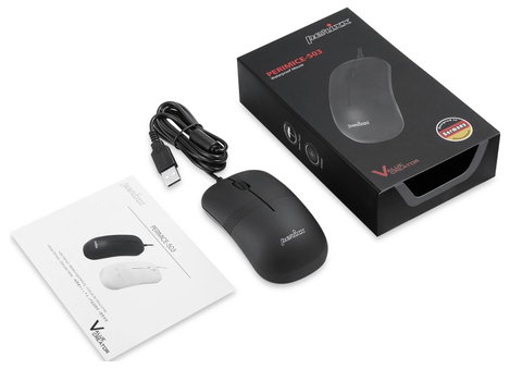 Perixx PERIMICE-503 B WLAN egér Vezetékes Optikai Fekete 1600 dpi Vízálló (IPX7) 5. kép