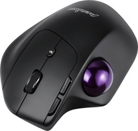 Perixx PERIMICE-720 WLAN egér Rádiójel vezérlésű, Bluetooth™ Fekete 600 dpi, 1600 dpi Trackball-lal