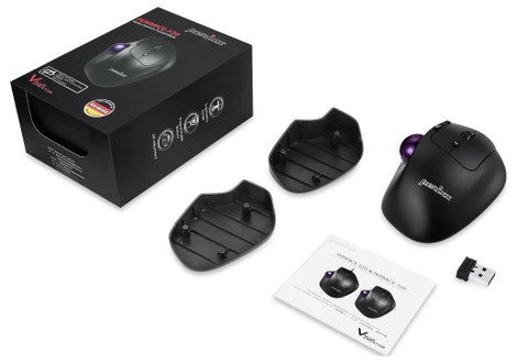 Perixx PERIMICE-720 WLAN egér Rádiójel vezérlésű, Bluetooth™ Fekete 600 dpi, 1600 dpi Trackball-lal 9. kép