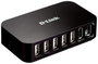 D-Link DUB-H7/E 5+2 port USB 2.0 hub Gyorstöltő csatlakozóval Fekete bélyegkép