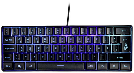 Surefire Gaming KingPin X1 Vezetékes, USB Gamer billentyűzet német, QWERTZ Fekete Világít, Multimédi