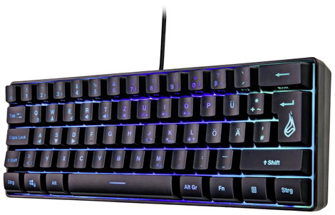 Surefire Gaming KingPin X1 Vezetékes, USB Gamer billentyűzet német, QWERTZ Fekete Világít, Multimédi 2. kép