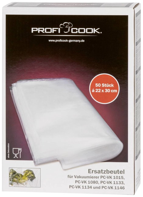 Profi Cook 8910151 50x vákuumzacskó kicsi 22x30cm 2. kép