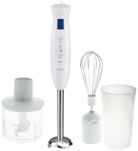 SOGO Human Technology Rúdmixer 400 W Mérőpohárral, Aprító feltéttel, Hótoló feltét Fehér