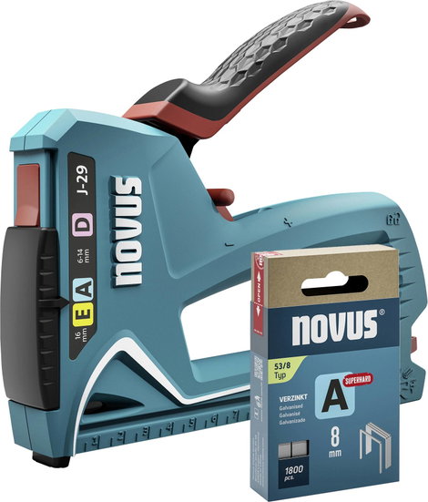 Novus Tools J-29 030-0460 Kézi tűzőgép Kapocs típus 53F típus, 53-as típus, 37-es típus, 11-es típus