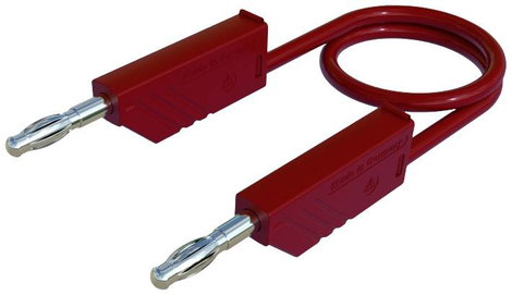 Mérőzsinór, mérővezeték 2db 4mm-es toldható banándugóval 2,5 mm² PVC, 1.50m piros SKS Hirschmann CO