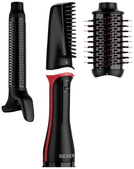Revlon RVDR5333E Meleglevegős kefe Fekete, Piros Göndörítő funkcióval