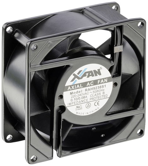 Axiális ventilátor 230 V/AC 66 m³/h 92 x 92 x 38 mm X-Fan RAH9238S1