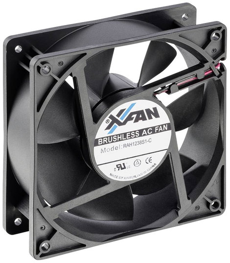 Axiális ventilátor 230 V/AC 180 m³/h 120 x 120 x 38 mm X-Fan RAH1238S1-C