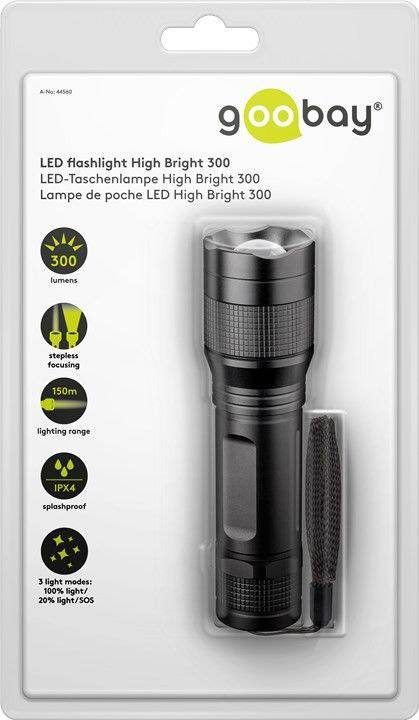 Goobay High-Bright 300 LED Kézilámpa Elemekről üzemeltetett 300 lm 119 g 2. kép