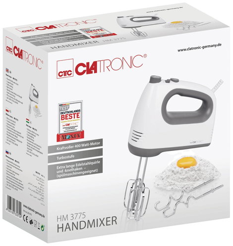 Clatronic HM 3775 Kézi mixer 400 W Fehér 5. kép
