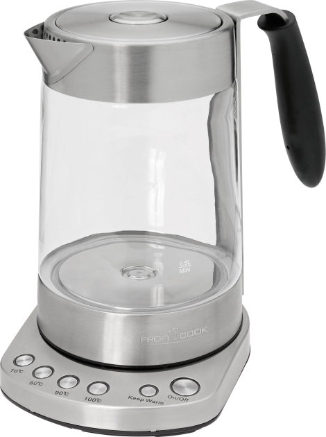 Profi Cook PC-WKS 1020 G Kávé-/teafőző Nemesacél, Üvegtiszta 4. kép