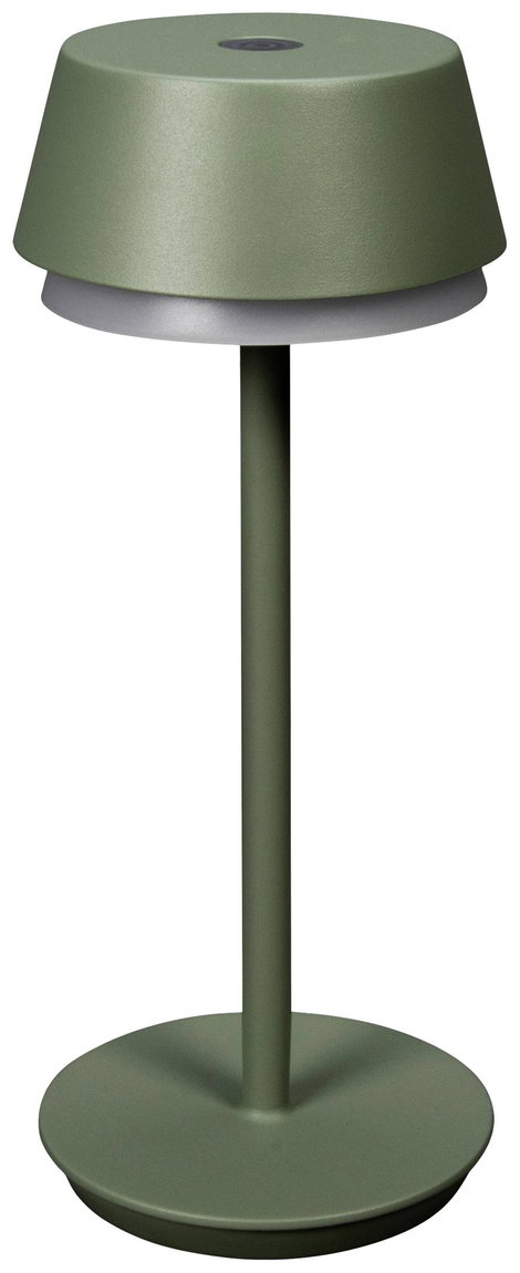 Konstsmide 7830-630 Lyon Akkus asztali lámpa 2.5 W Melegfehér, RGB Zöldes szürke