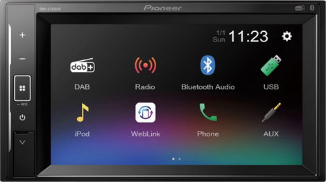Pioneer DMH-A240DAB Dupla DIN moniceiver Kormány távirányító csatlakozó, Hátrameneti kamera csatlako